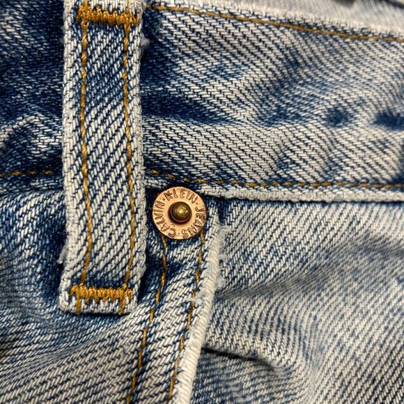Calvin Klein Jeans Sz 14 Double Stone Wash Vintage 90's Y2K Tapered Leg USA Made - Picture 15 of 16